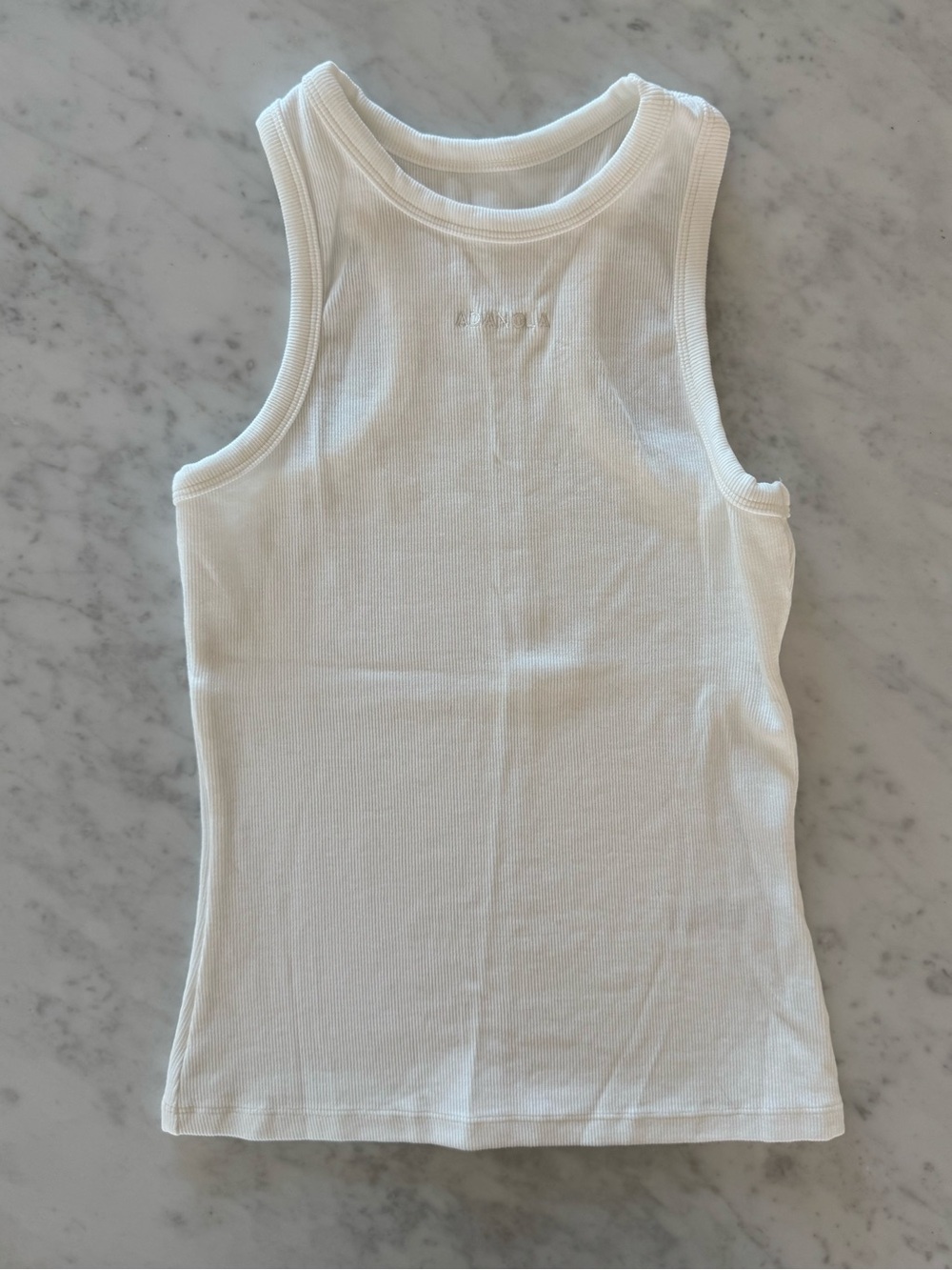 adanola white ribbed tank top
